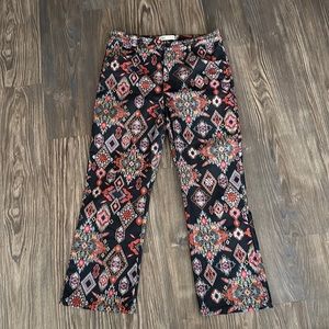 Zara printed bohemian multicolor pants